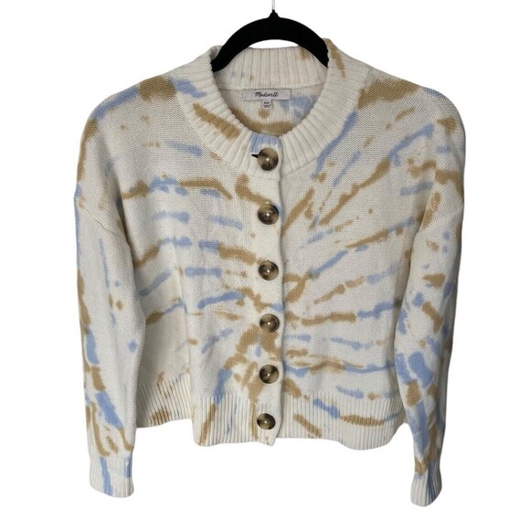 Madewell Tie-Dye Broadway Cardigan Sweater Size‎ XXS Buttons Oversized - Picture 2 of 5